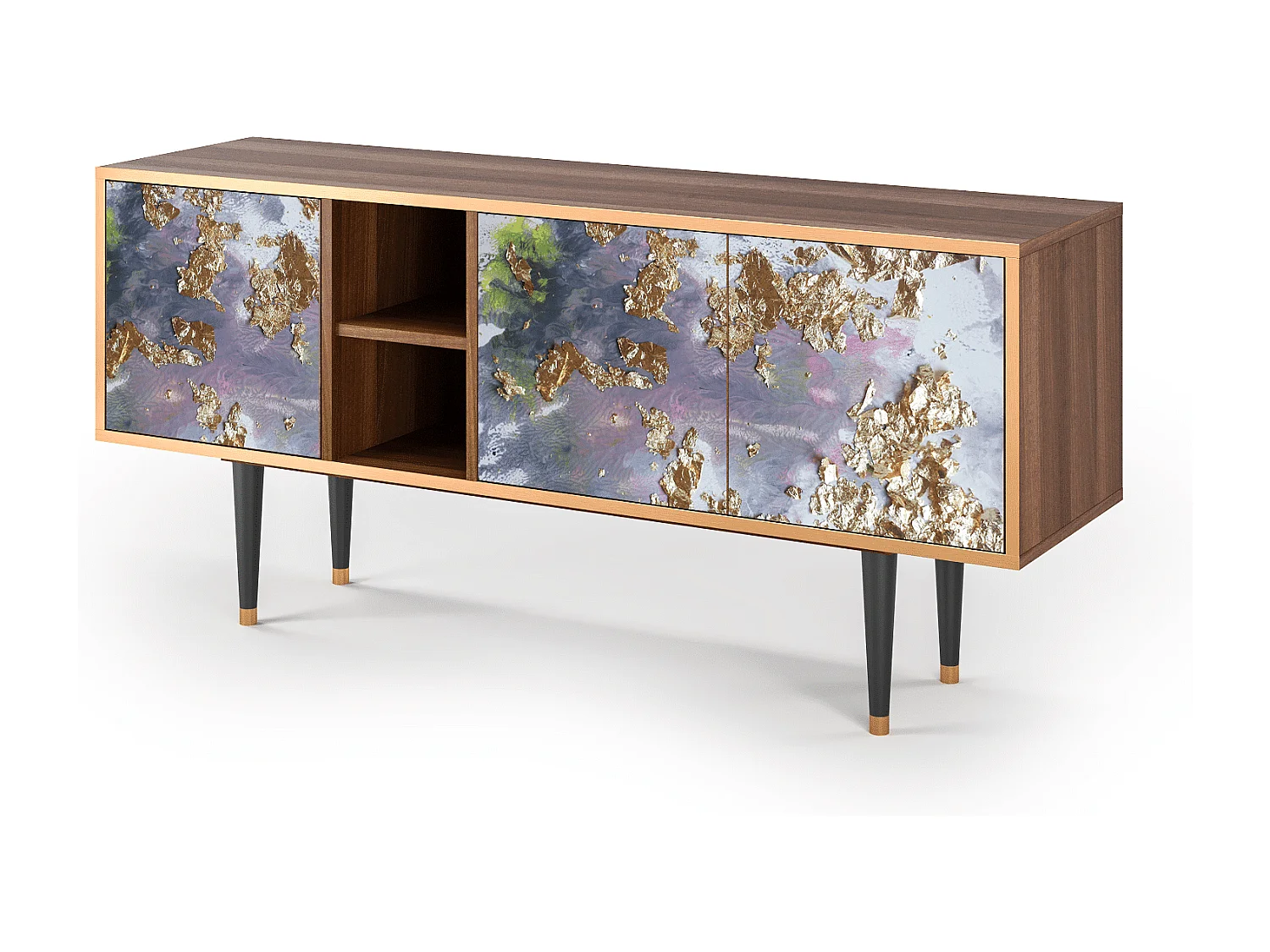 TV-meubel - 150х69х41 cm - T5 - Planet Earth, Walnoot