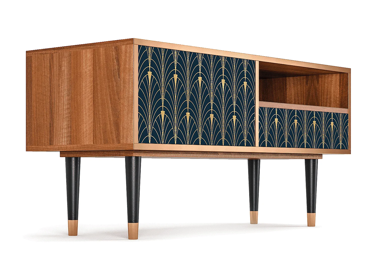 TV-Möbel - 115х59х48 cm - T3 - Flower of the Nile, Walnuss