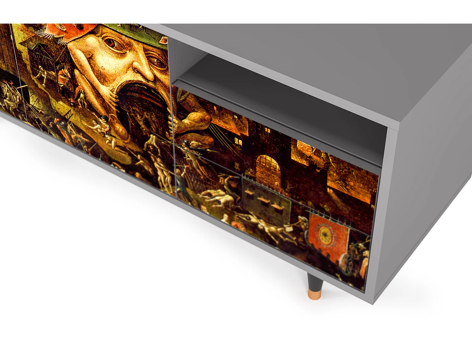 TV-Möbel - 125х56х41 cm - T7 - Christ in Limbo, Grau