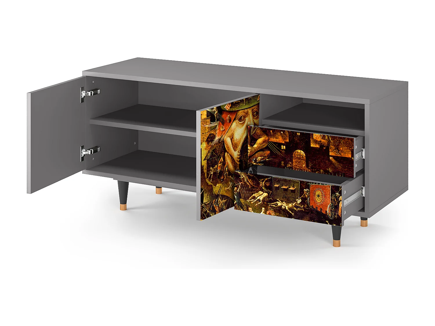 TV-Möbel - 125х56х41 cm - T7 - Christ in Limbo, Grau