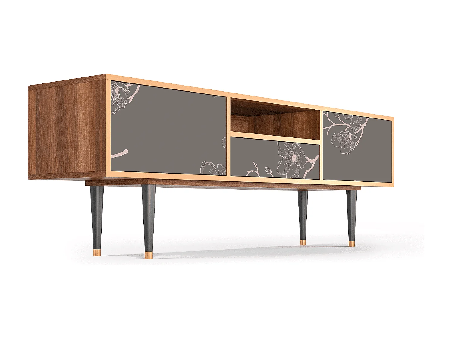 TV-meubel - 170х59х41 cm - T6 - Cherry Blossom, Walnoot