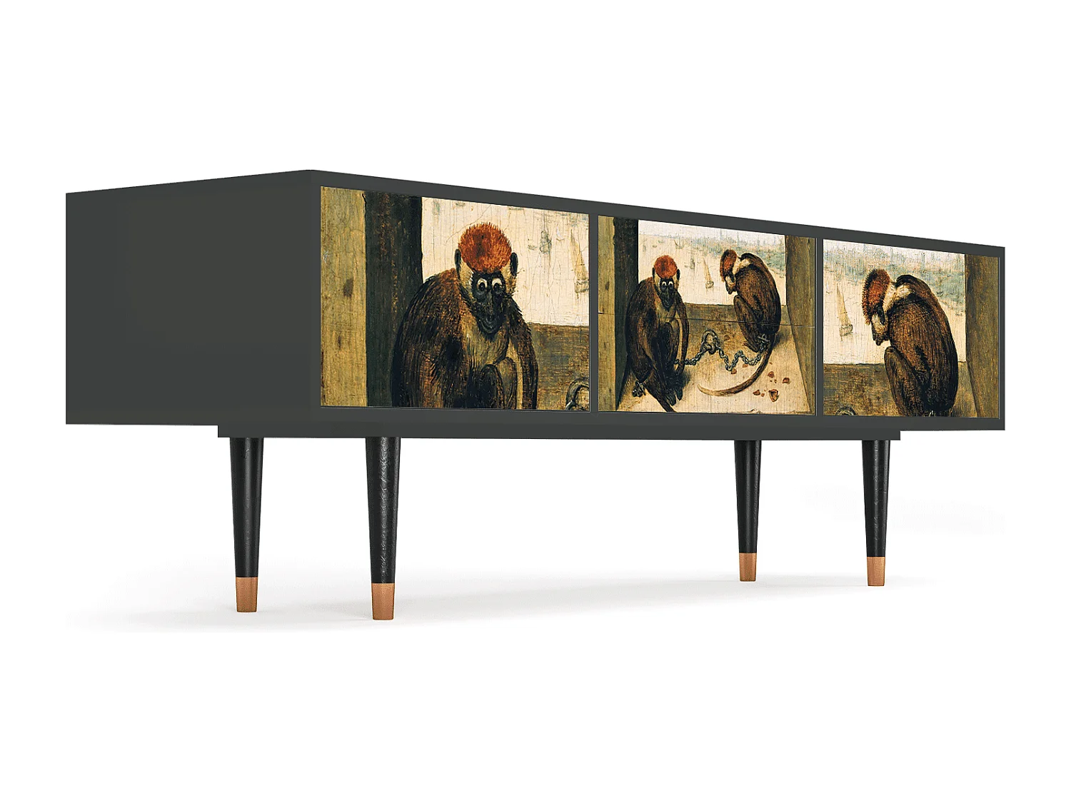 Mueble de TV - 170х59х48 cm - T4 - Two Monkeys, Antracita