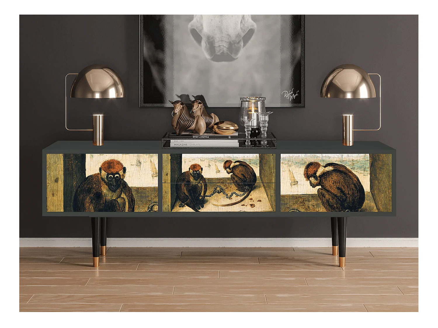 Meuble TV - 170х59х48 cm - T4 - Two Monkeys, Anthracite