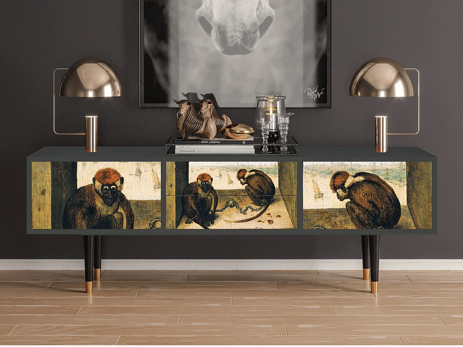 Meuble TV - 170х59х48 cm - T4 - Two Monkeys, Anthracite