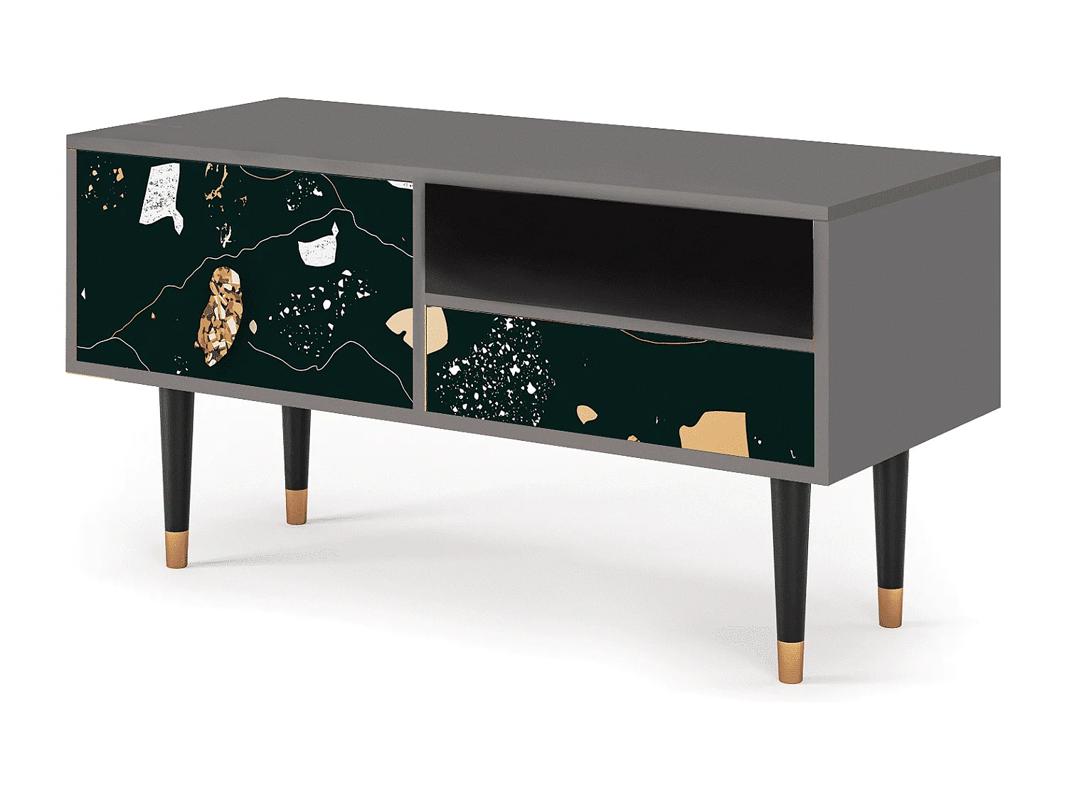 TV-Möbel - 115х59х48 cm - T3 - Space Rocks, Grau