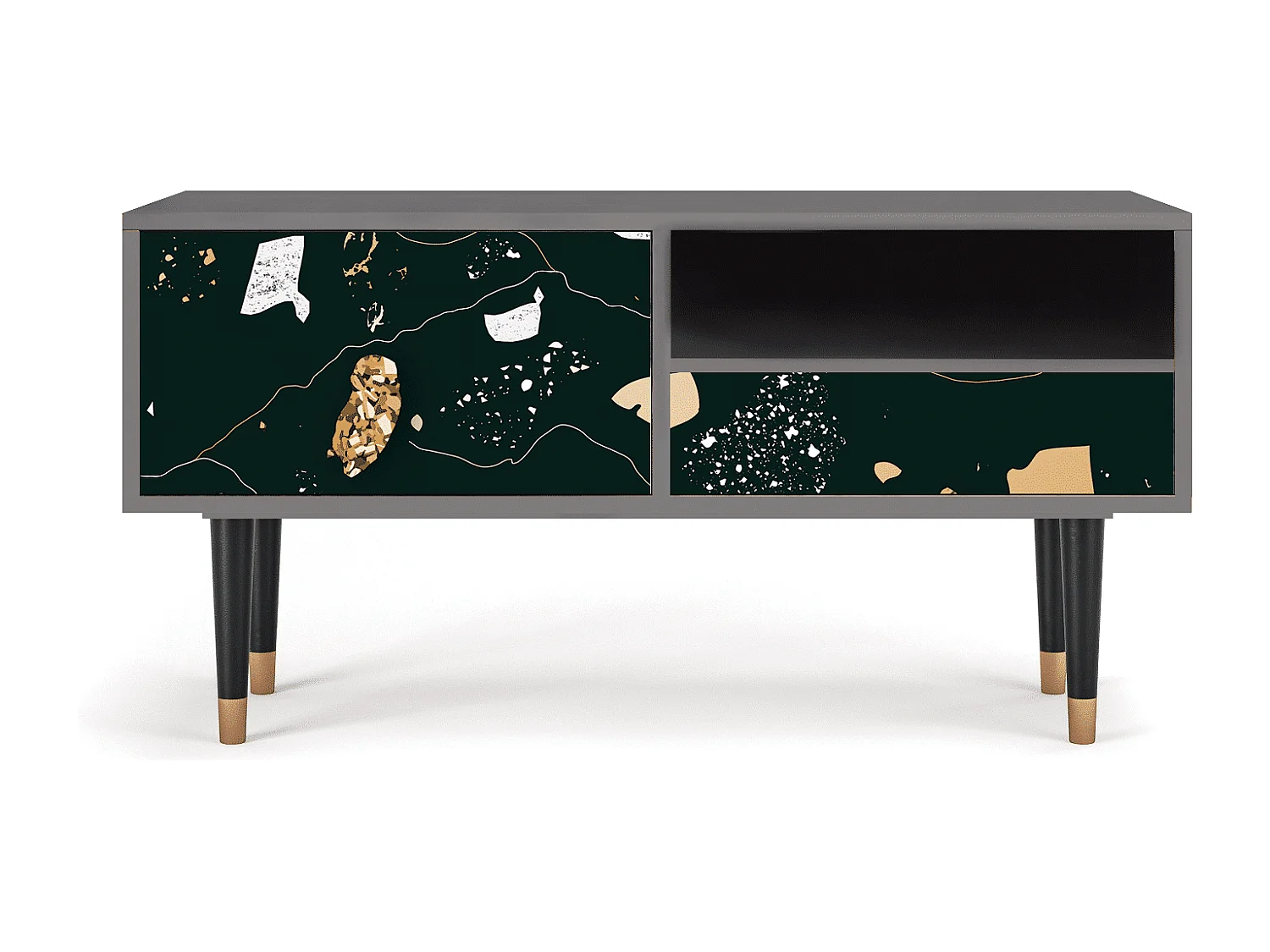 Mobile TV - 115х59х48 cm - T3 - Space Rocks, Grigio