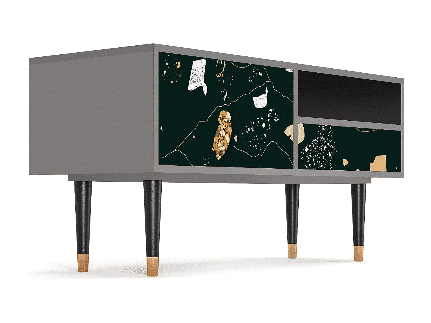 Mobile TV - 115х59х48 cm - T3 - Space Rocks, Grigio