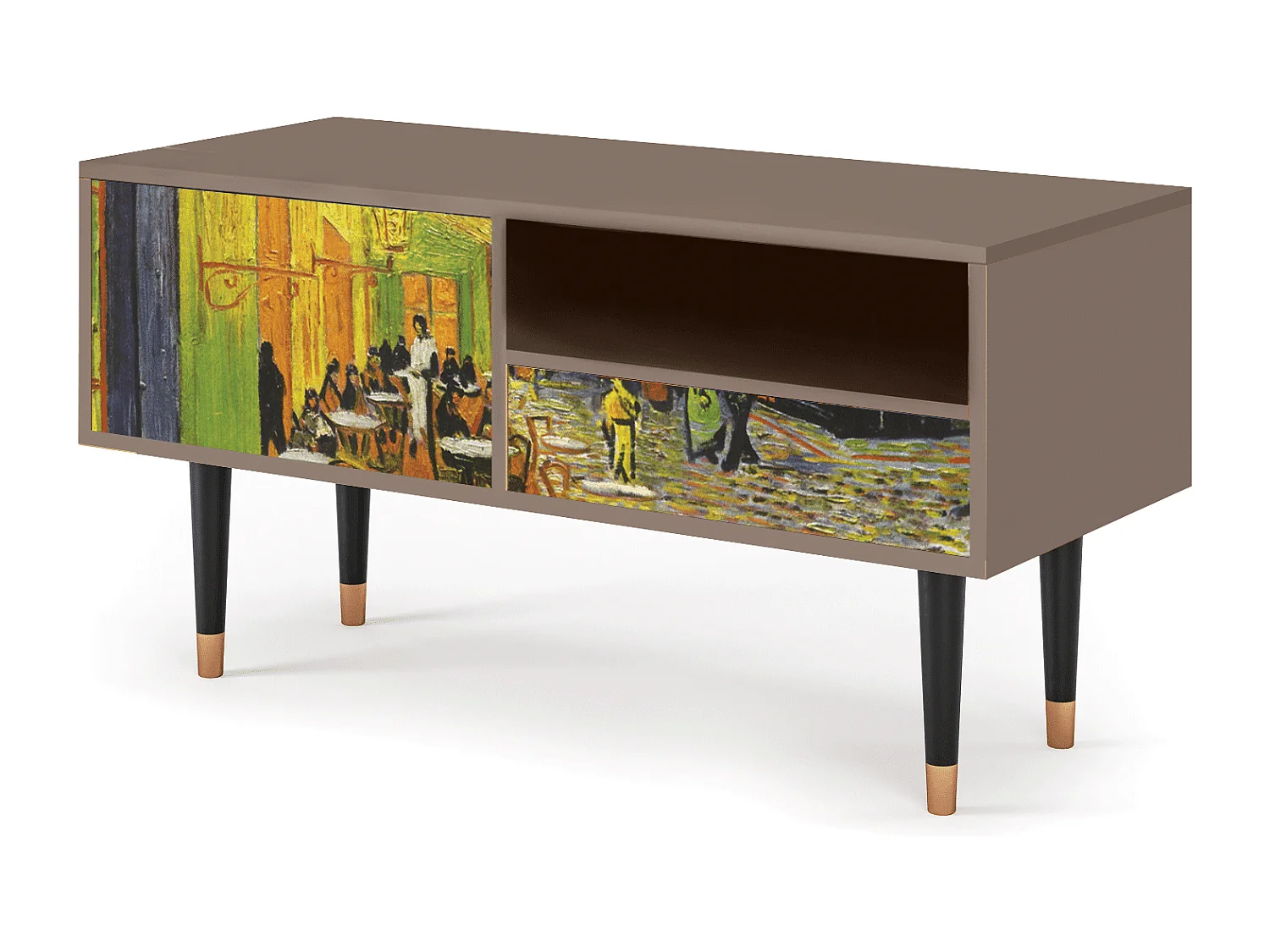 TV-meubel - 115х59х48 cm - T3 - Café Terrace at Night, Latte