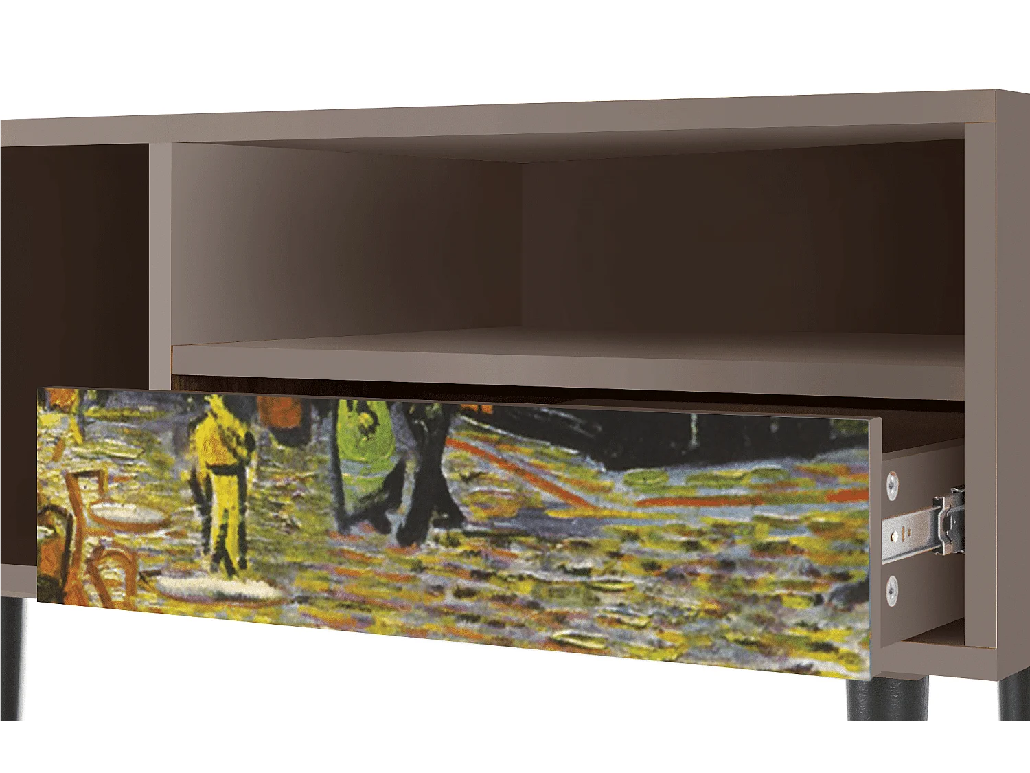 TV-meubel - 115х59х48 cm - T3 - Café Terrace at Night, Latte