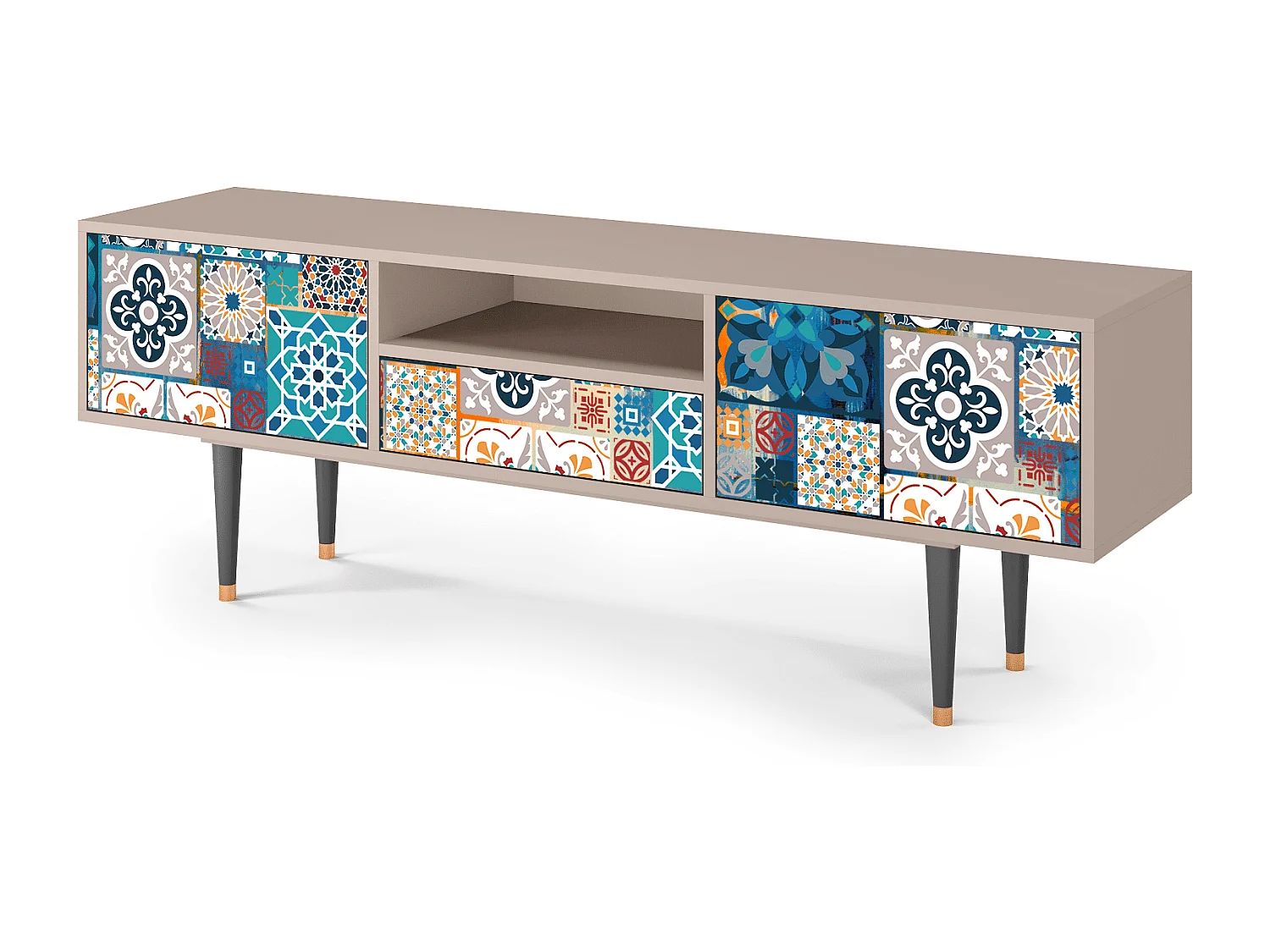 Mobile TV - 170х59х41 cm - T6 - Moroccan Market, Latte