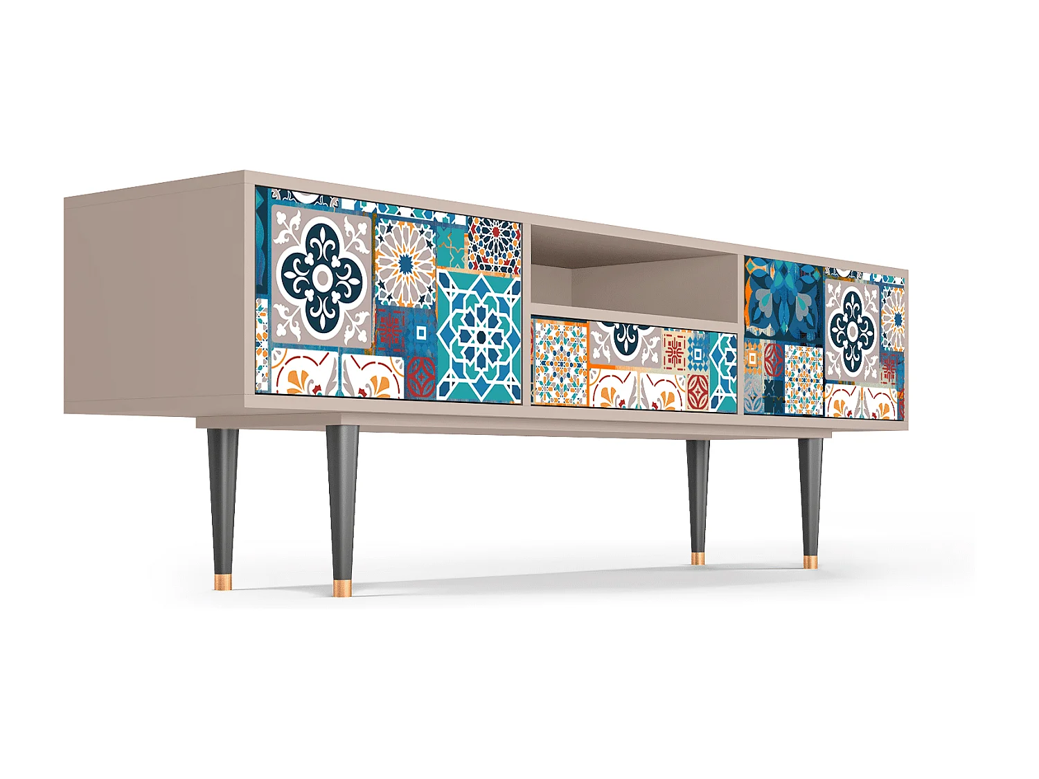 Mobile TV - 170х59х41 cm - T6 - Moroccan Market, Latte