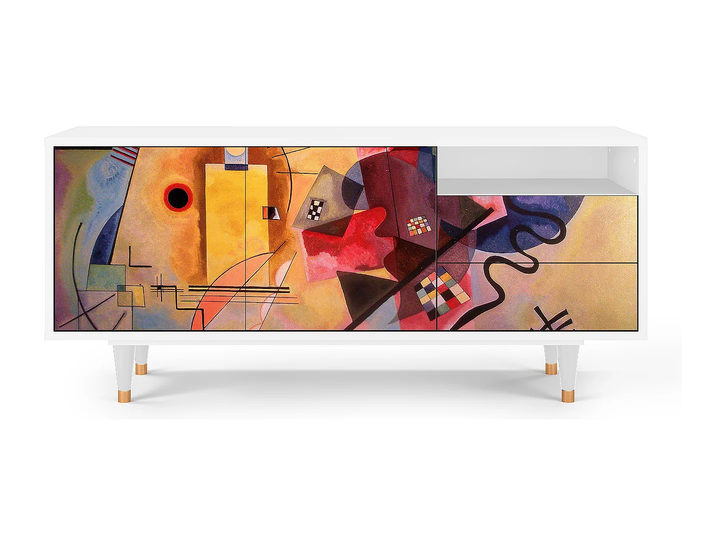 Mobile TV - 125х56х41 cm - T7 - Modern Art, Bianco