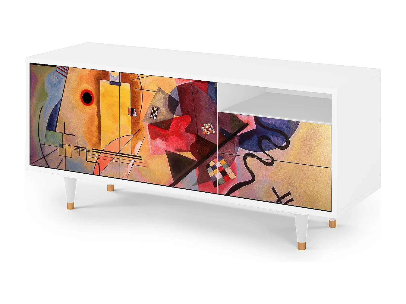 Mobile TV - 125х56х41 cm - T7 - Modern Art, Bianco