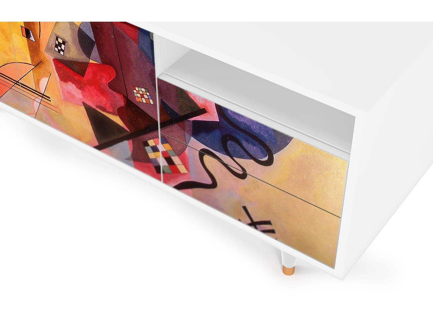 Mobile TV - 125х56х41 cm - T7 - Modern Art, Bianco