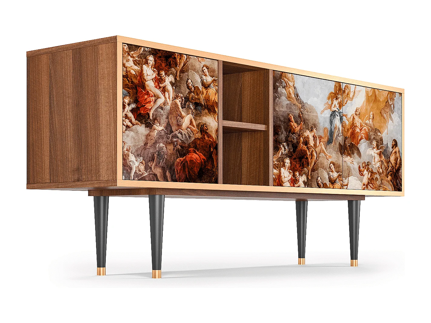 TV-Möbel - 150х69х41 cm - T5 - Versailles, Walnuss