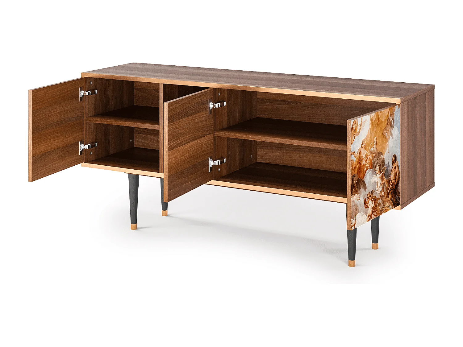 TV-Möbel - 150х69х41 cm - T5 - Versailles, Walnuss