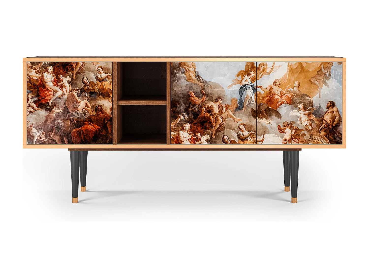 Mueble de TV - 150х69х41 cm - T5 - Versailles, Nogueira