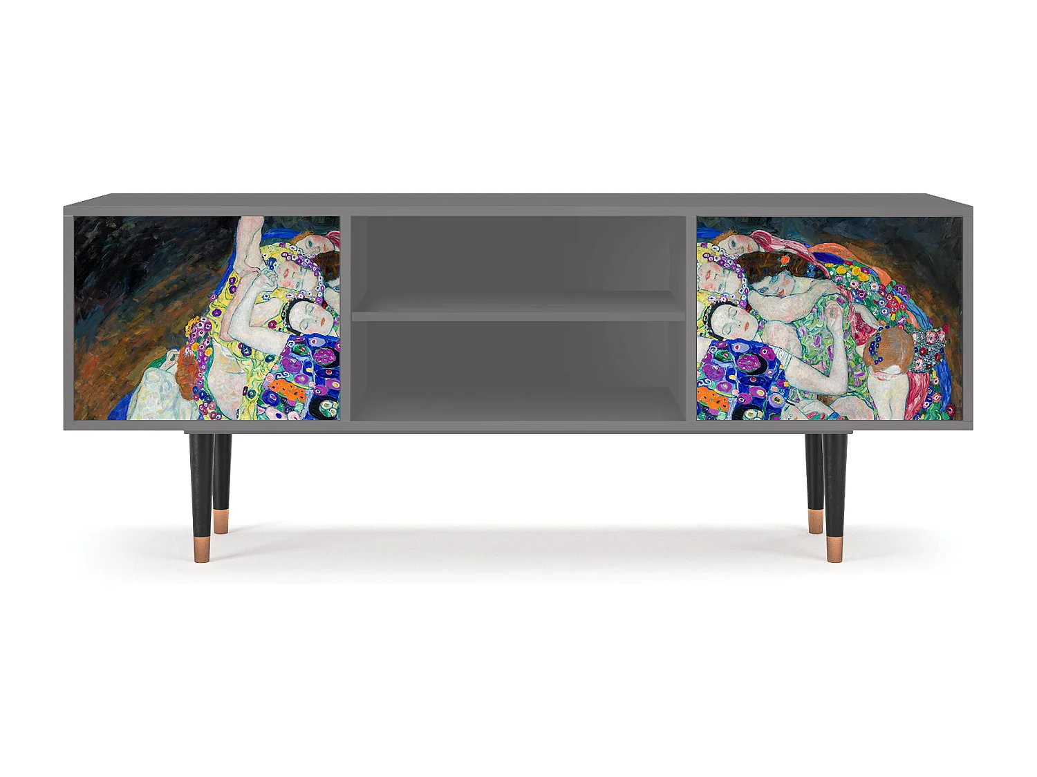 Mobile TV - 170х69х48 cm - T2 - The Maiden by Klimt, Grigio