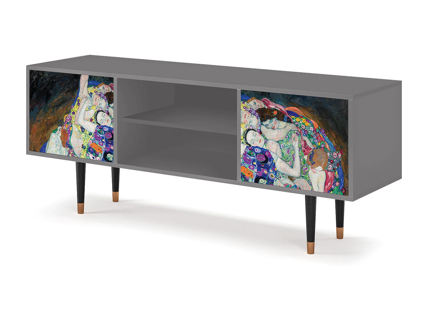 Mobile TV - 170х69х48 cm - T2 - The Maiden by Klimt, Grigio