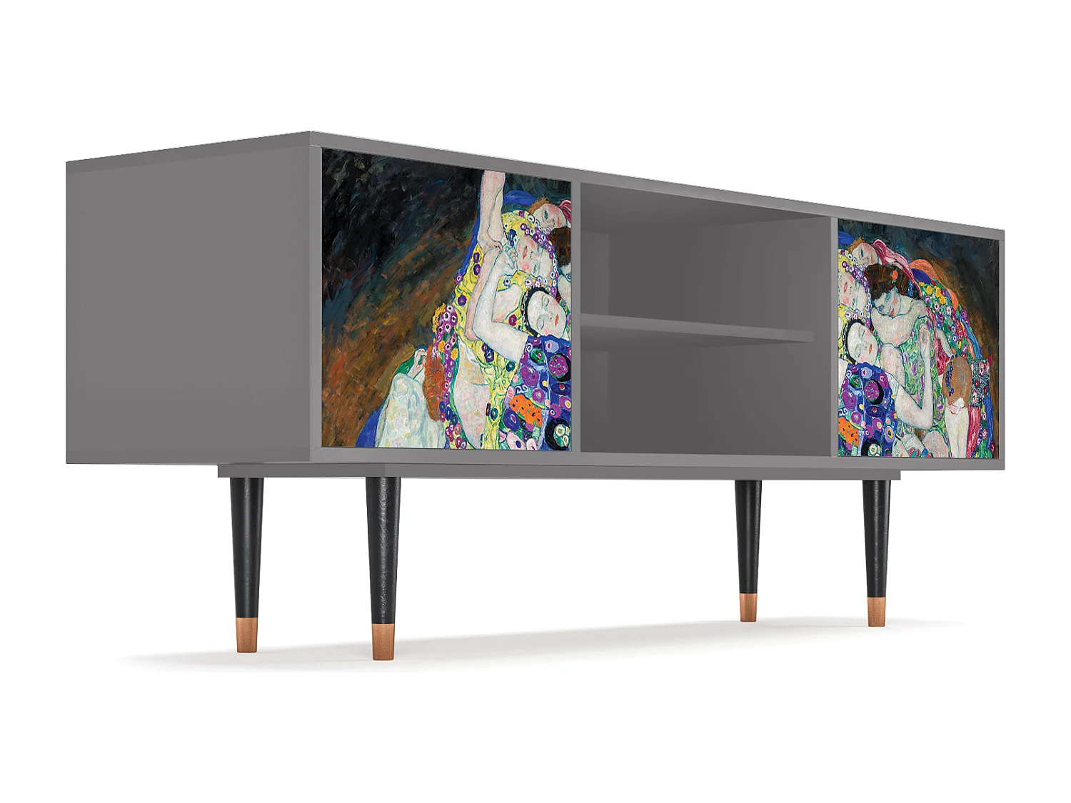 Mobile TV - 170х69х48 cm - T2 - The Maiden by Klimt, Grigio