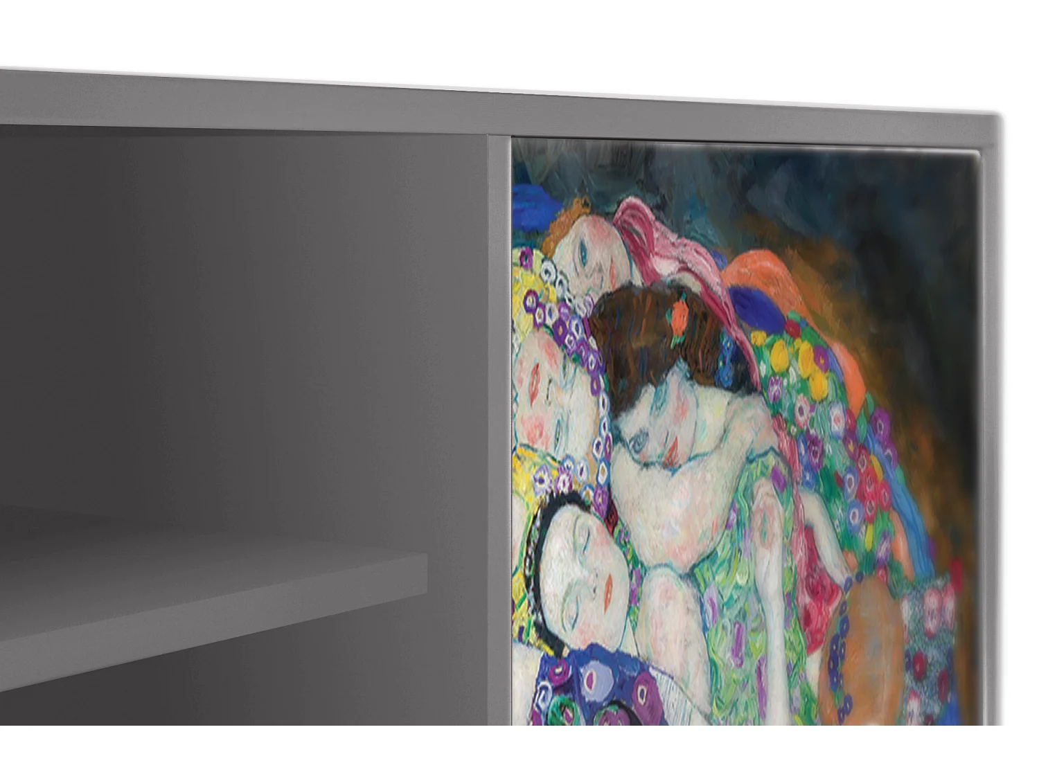 Mobile TV - 170х69х48 cm - T2 - The Maiden by Klimt, Grigio