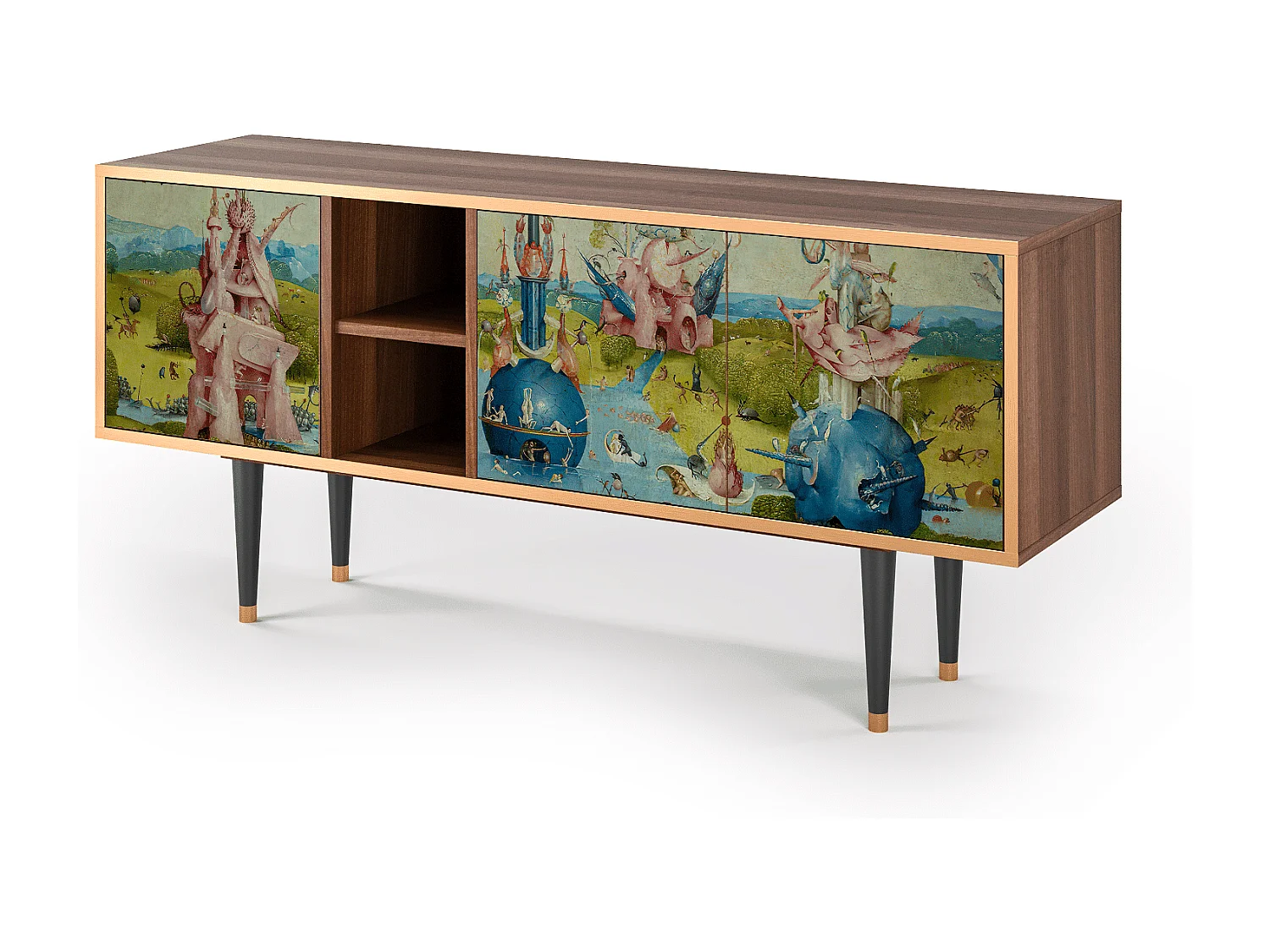 Szafka RTV - 150х69х41 cm - T5 - The Garden 2 by Bosch, Orzech