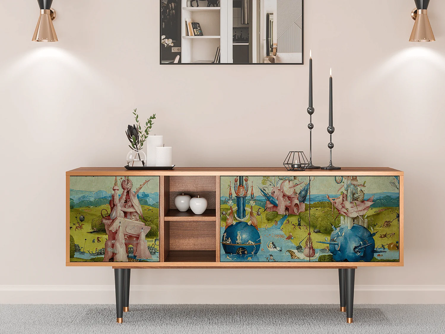 TV-meubel - 150х69х41 cm - T5 - The Garden 2 by Bosch, Walnoot