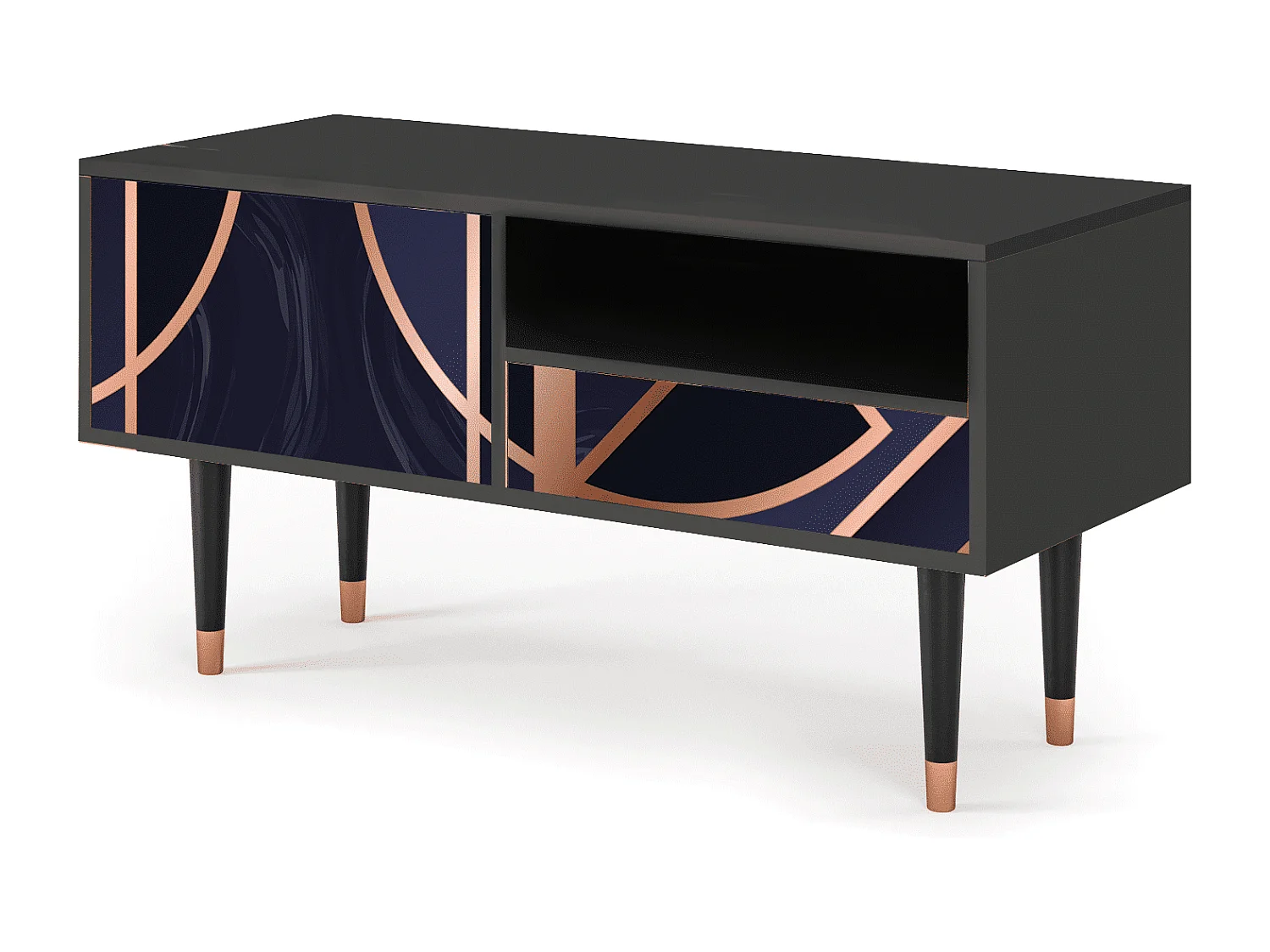 Meuble TV - 115х59х48 cm - T3 - Purple Temple, Anthracite