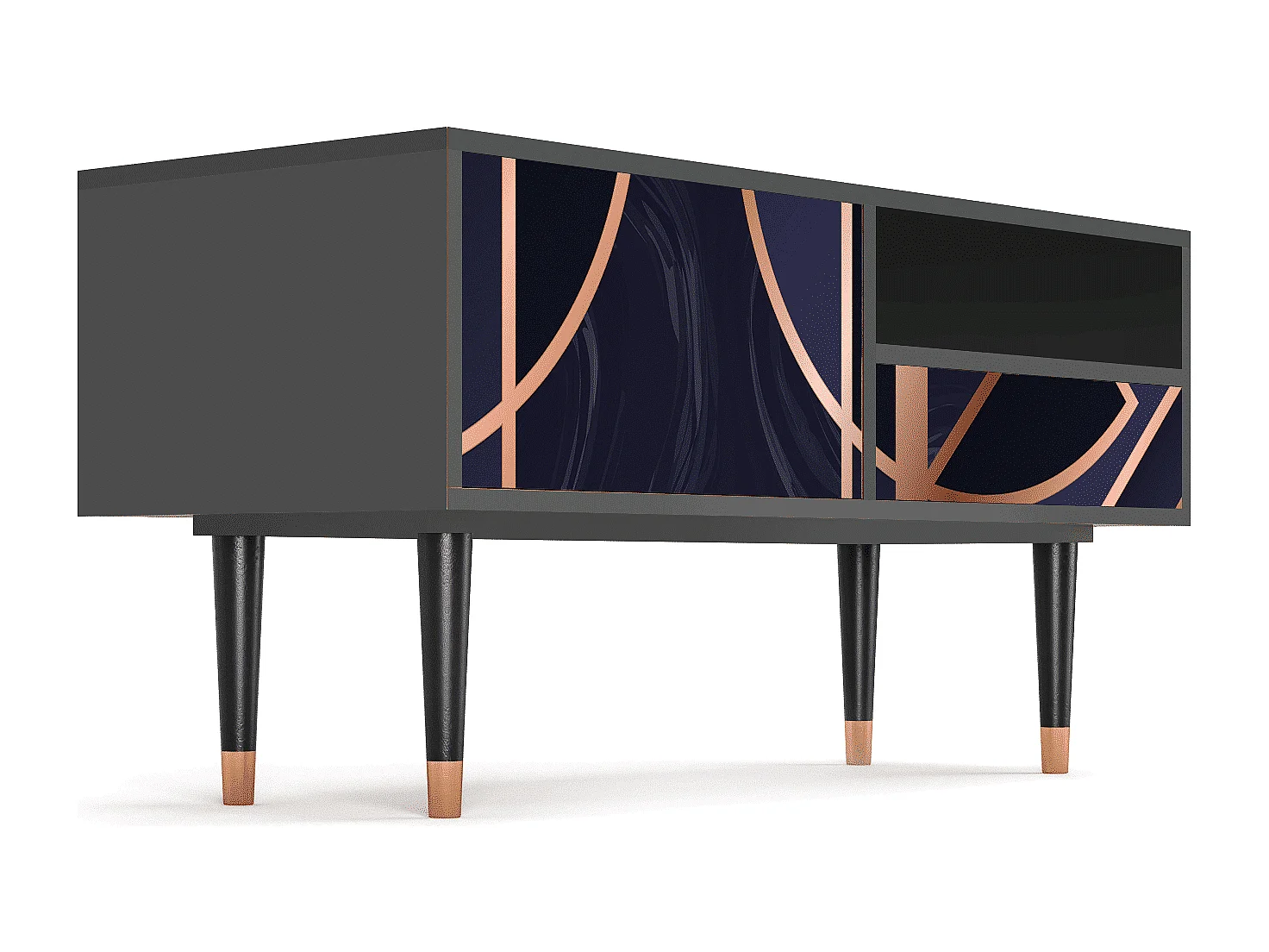 Meuble TV - 115х59х48 cm - T3 - Purple Temple, Anthracite