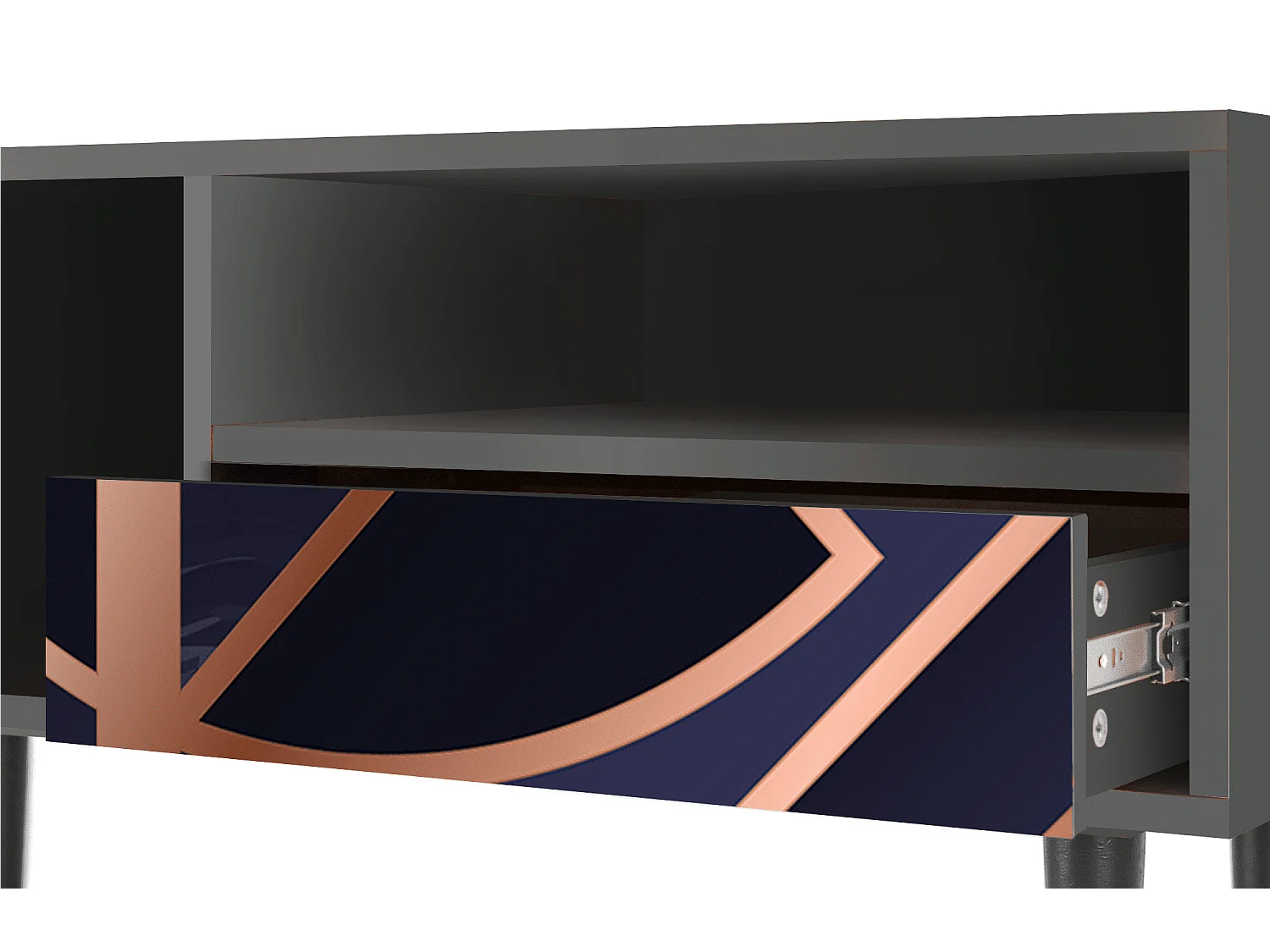 Meuble TV - 115х59х48 cm - T3 - Purple Temple, Anthracite