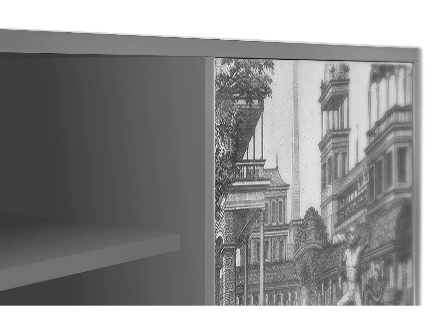 Mueble de TV - 170х69х48 cm - T2 - View of the Piazza, Gris