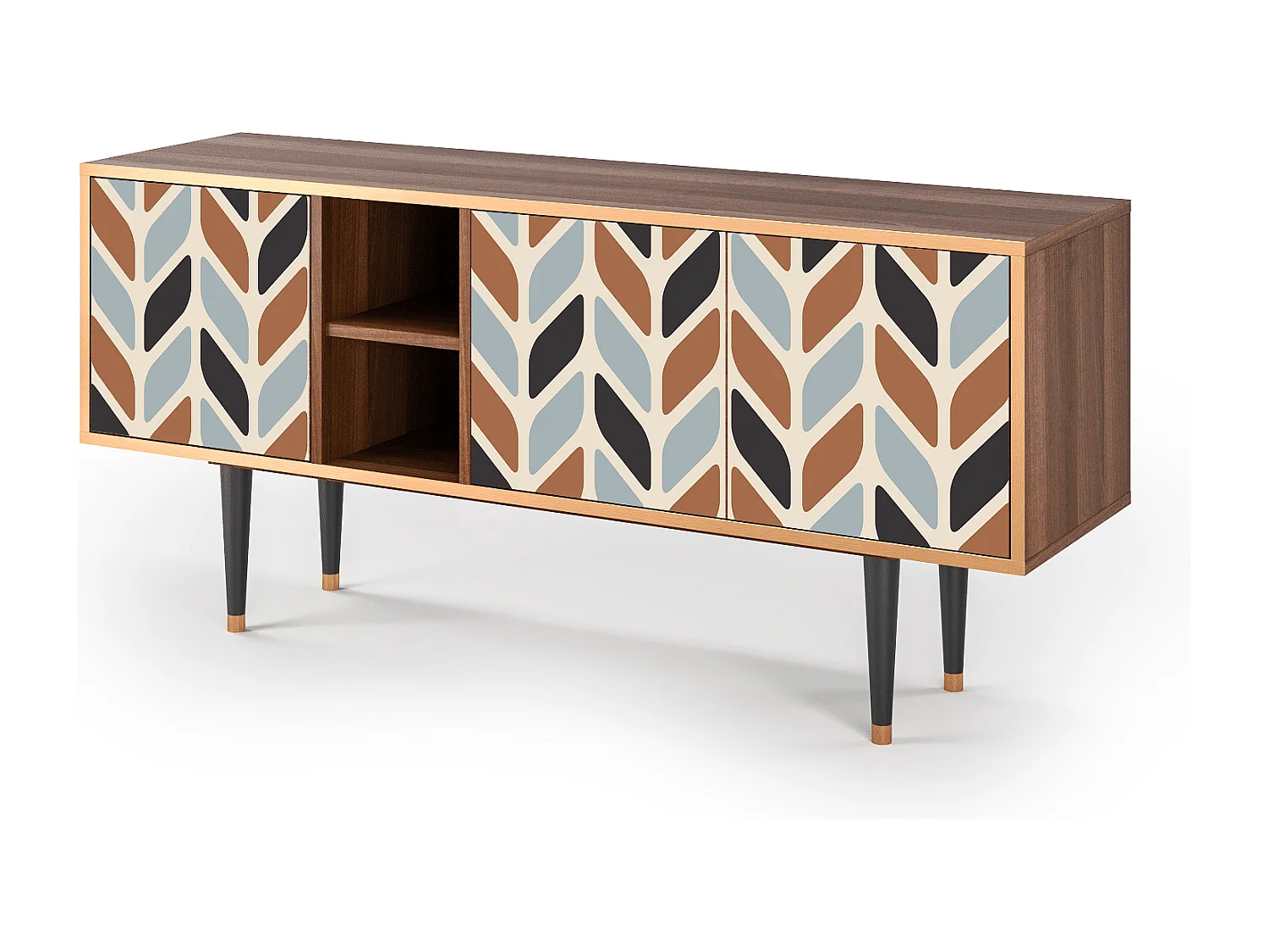 TV-meubel - 150х69х41 cm - T5 - Beige Laure, Walnoot