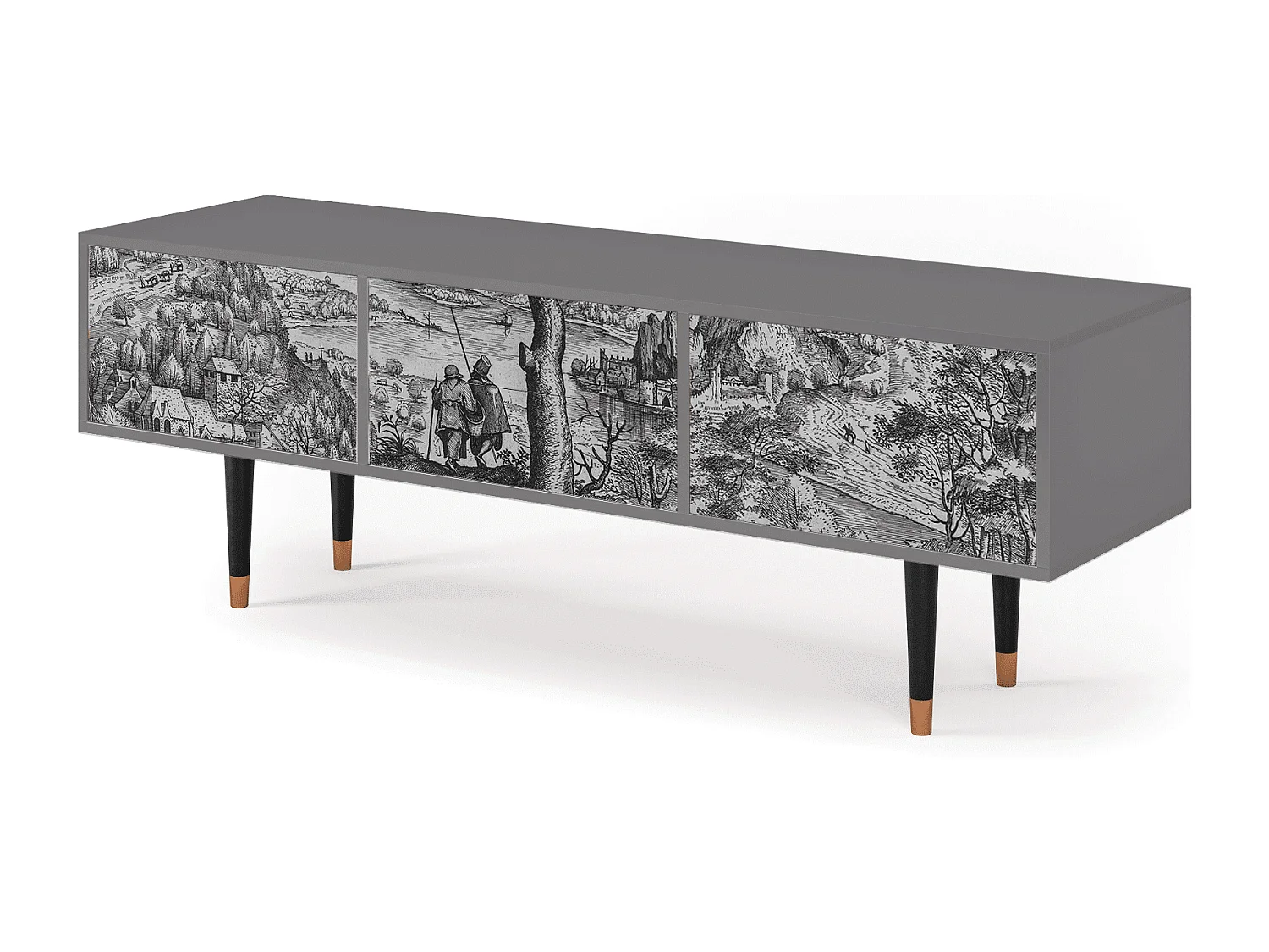 Mobile TV - 170х59х48 cm - T4 - Milites Requiescentes, Grigio