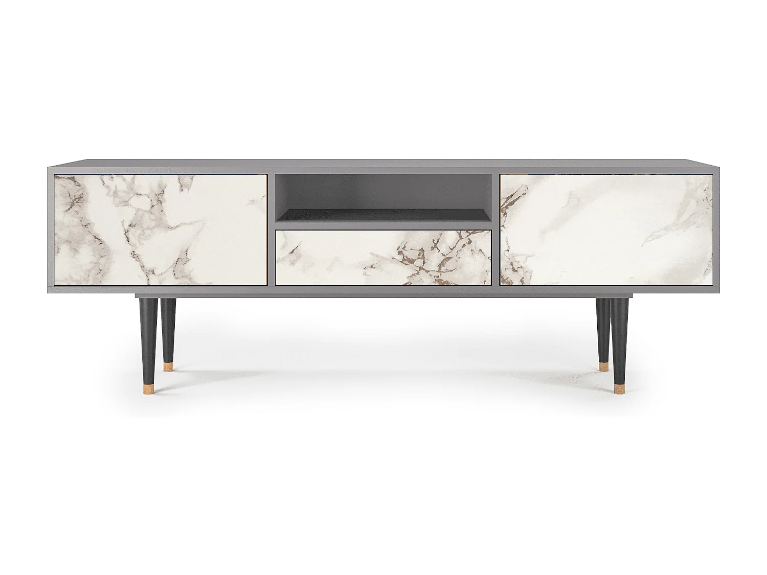 TV-meubel - 170х59х41 cm - T6 - Milk Marble, Grijs