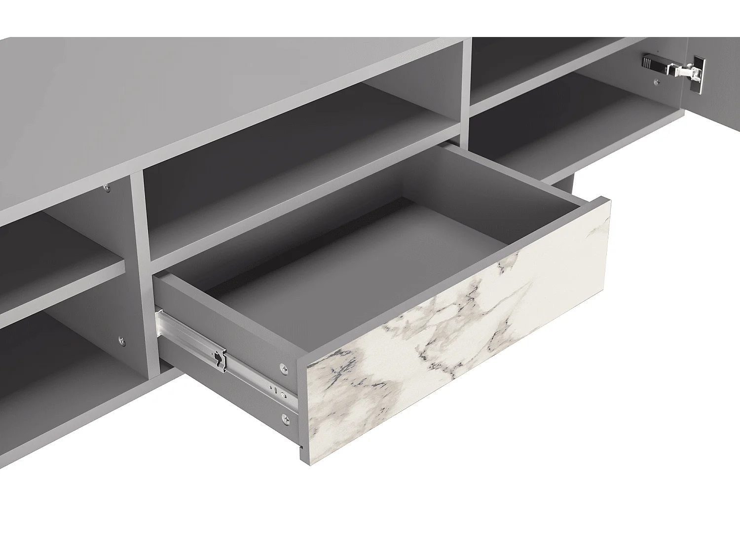 TV-meubel - 170х59х41 cm - T6 - Milk Marble, Grijs