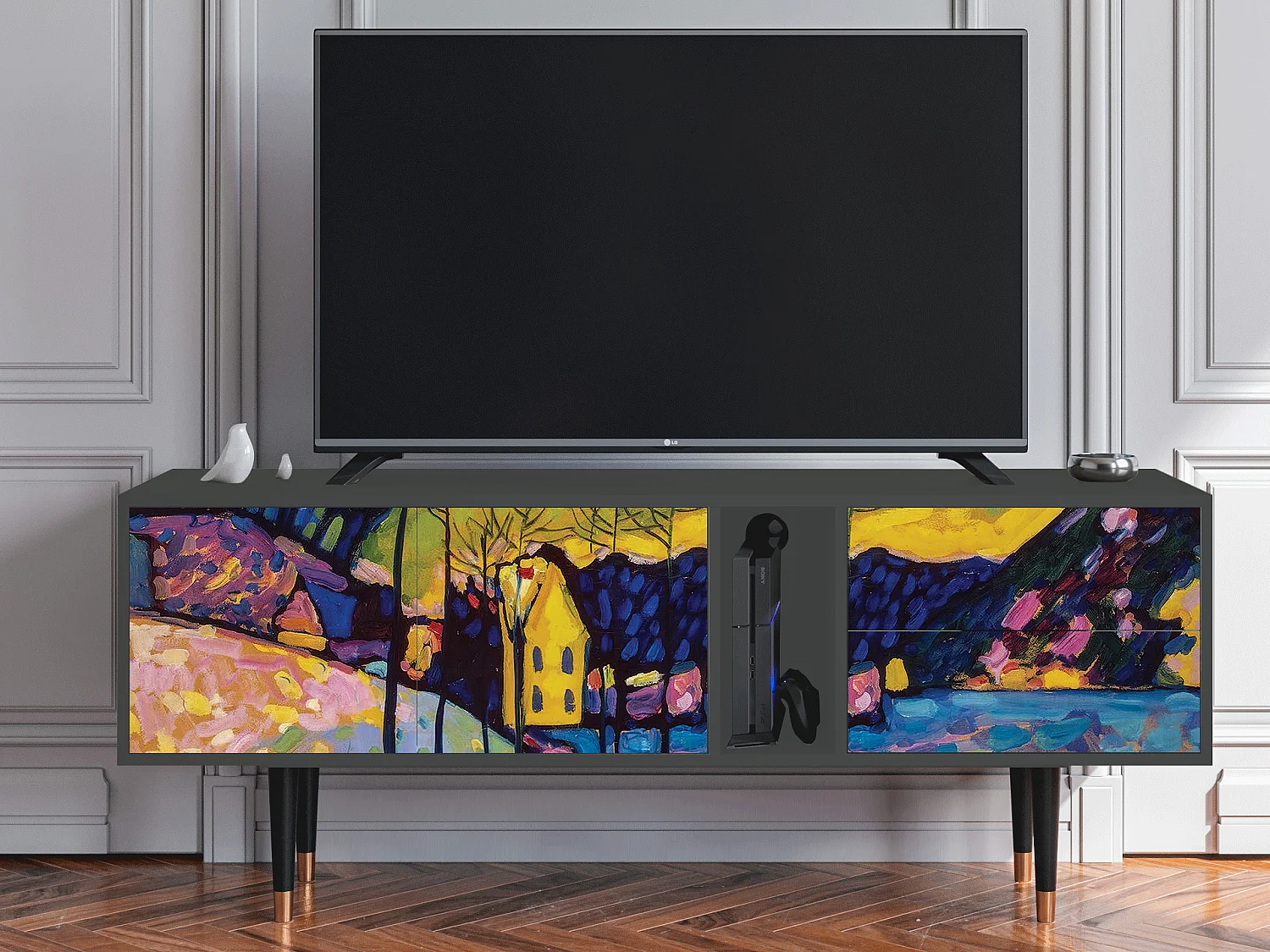 Meuble TV - 170х69х48 cm - T1 - Winter Landscape, Anthracite