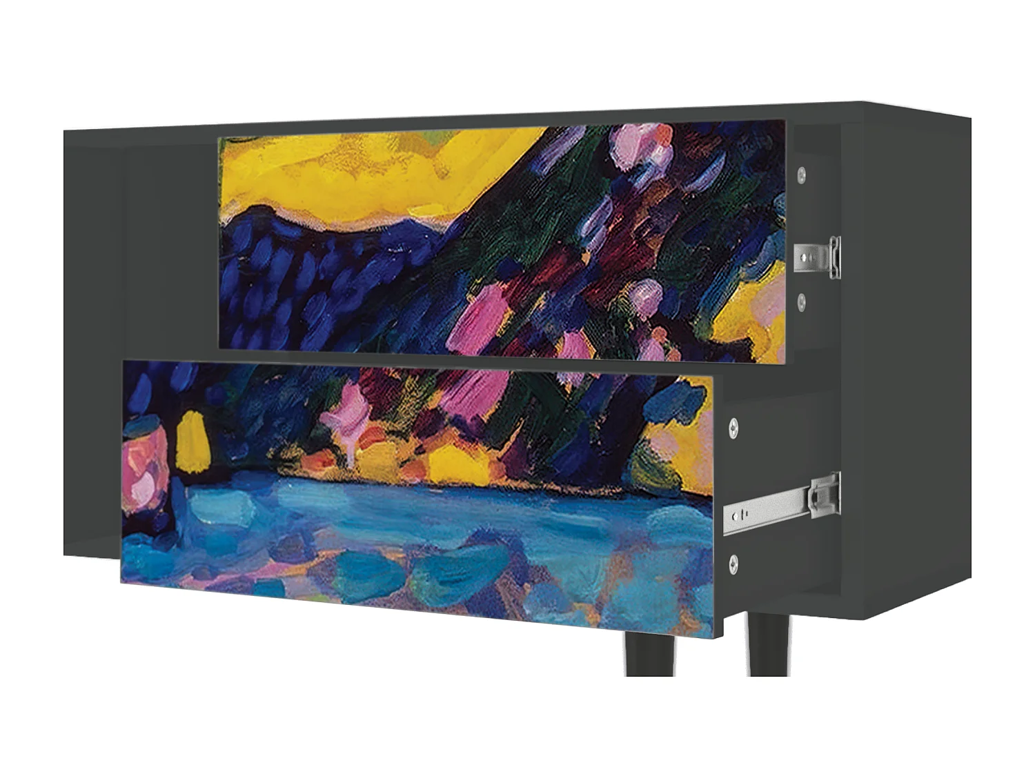 Meuble TV - 170х69х48 cm - T1 - Winter Landscape, Anthracite