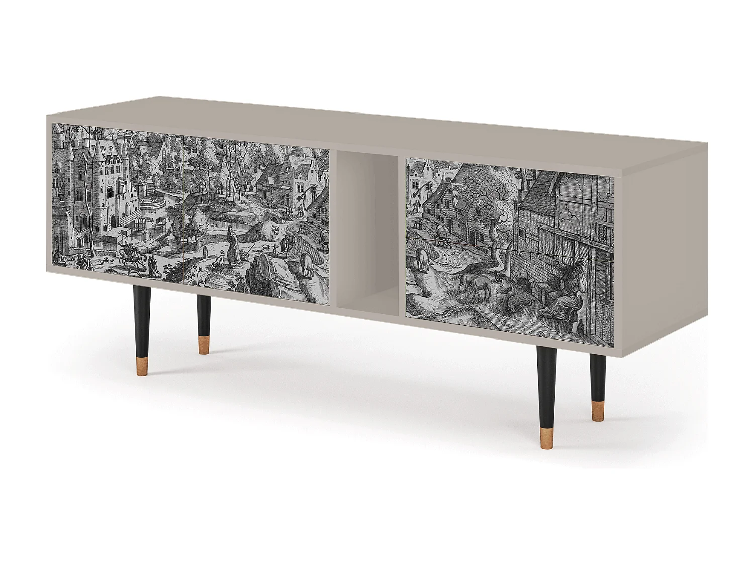 Mobile TV - 170х69х48 cm - T1 - Bird Dropping, Sabbia