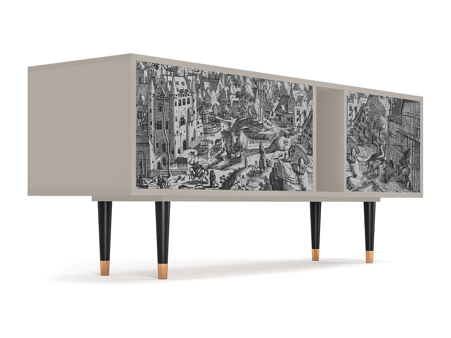 Mobile TV - 170х69х48 cm - T1 - Bird Dropping, Sabbia