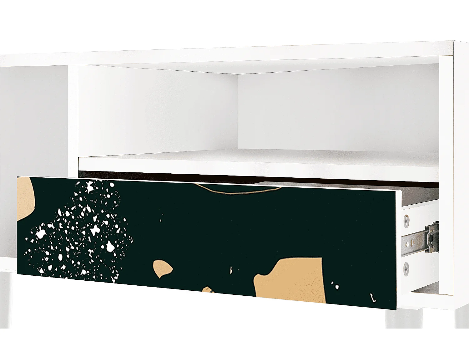 Meuble TV - 115х59х48 cm - T3 - Space Rocks, Blanc