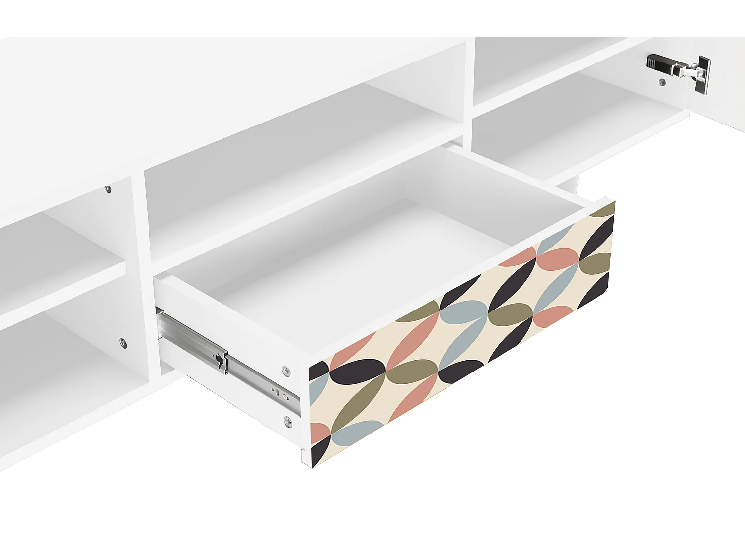 Mueble de TV - 170х59х41 cm - T6 - Butterfly Effect, Branco