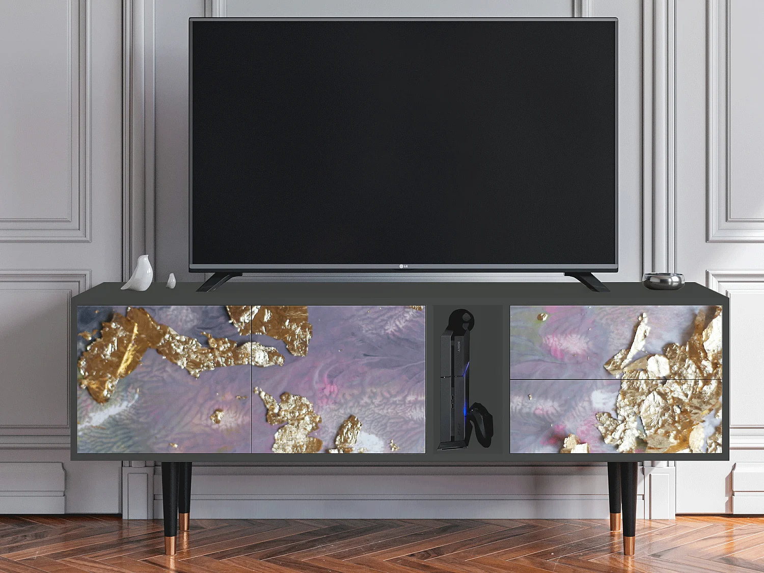 Meuble TV - 170х69х48 cm - T1 - Planet Earth, Anthracite