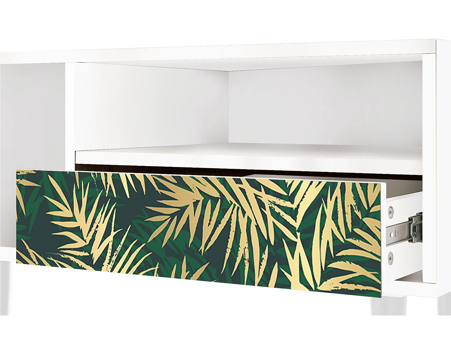 TV-meubel - 115х59х48 cm - T3 - Sunny Palm Tree, Wit