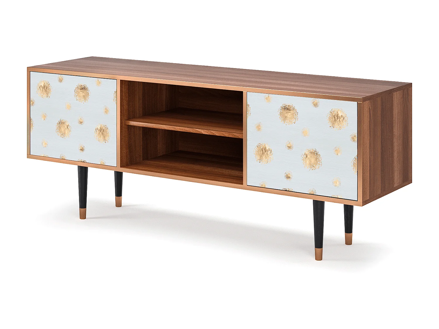 TV-Möbel - 170х69х48 cm - T2 - Sky Latte, Walnuss