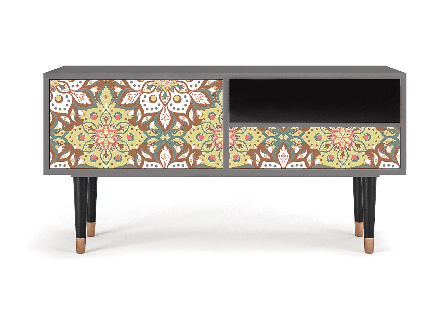 Meuble TV - 115х59х48 cm - T3 - Chinese Tea, Gris