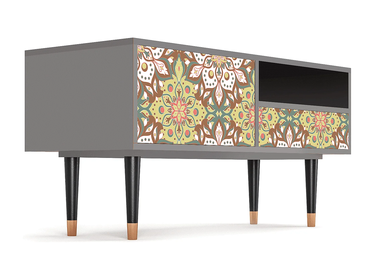 Meuble TV - 115х59х48 cm - T3 - Chinese Tea, Gris