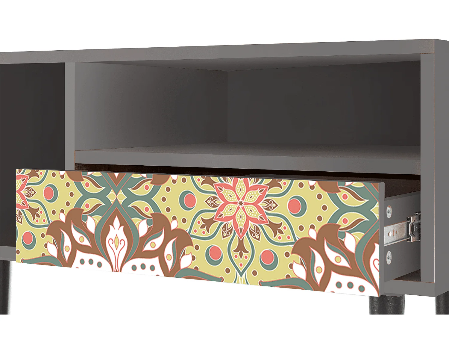 Meuble TV - 115х59х48 cm - T3 - Chinese Tea, Gris