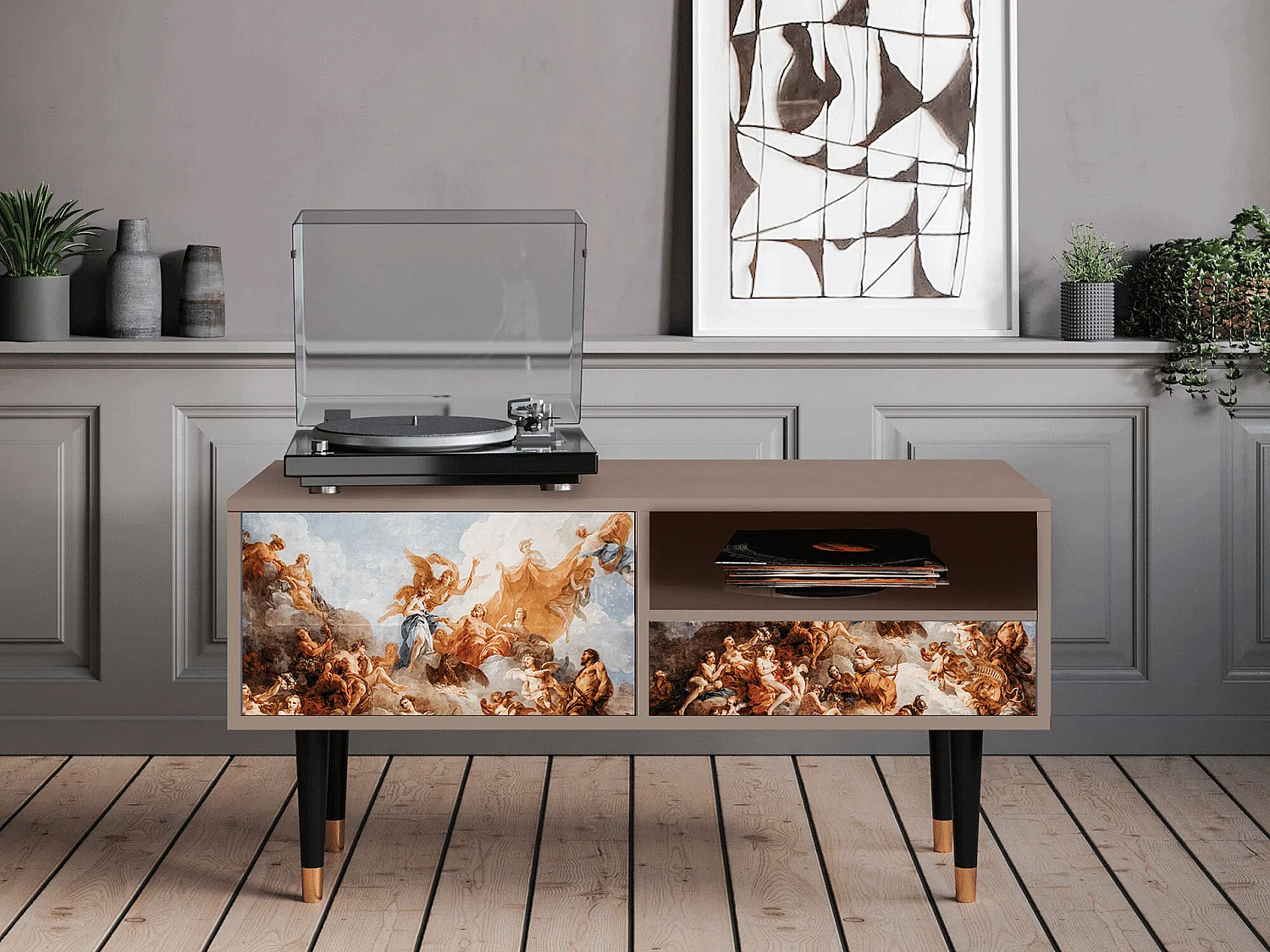 Mueble de TV - 115х59х48 cm - T3 - Versailles, Latte
