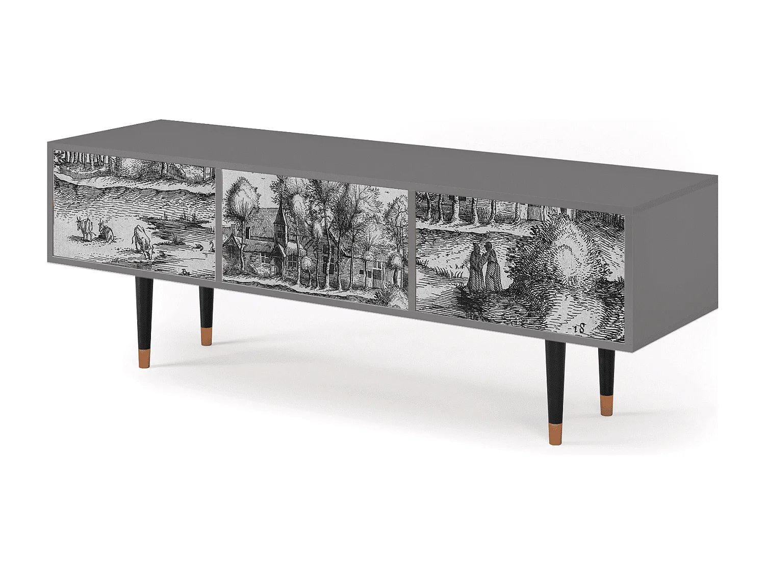 Szafka RTV - 170х59х48 cm - T4 - A Pond, Szary