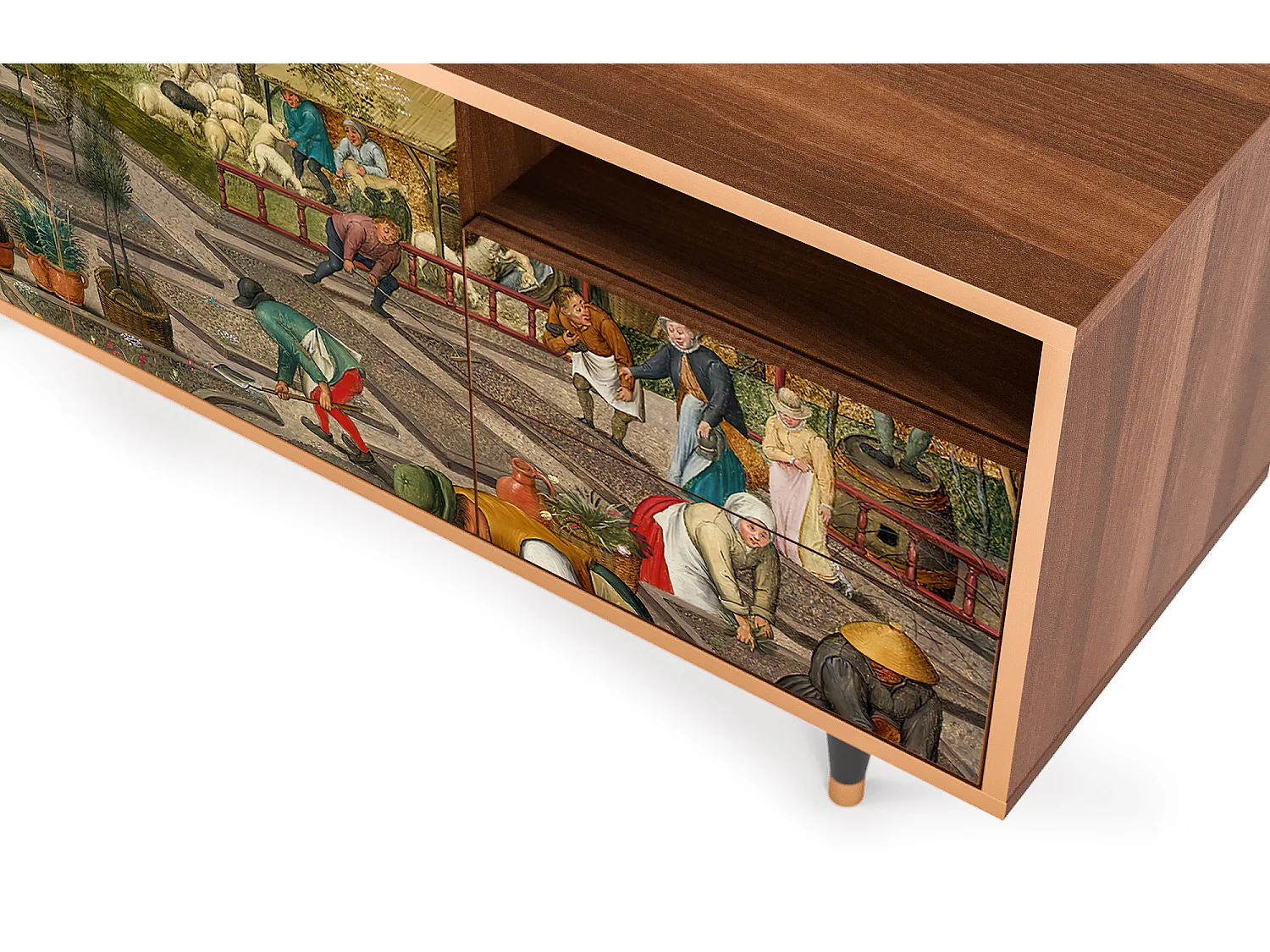 TV-Möbel - 125х56х41 cm - T7 - The Younger - Spring, Walnuss